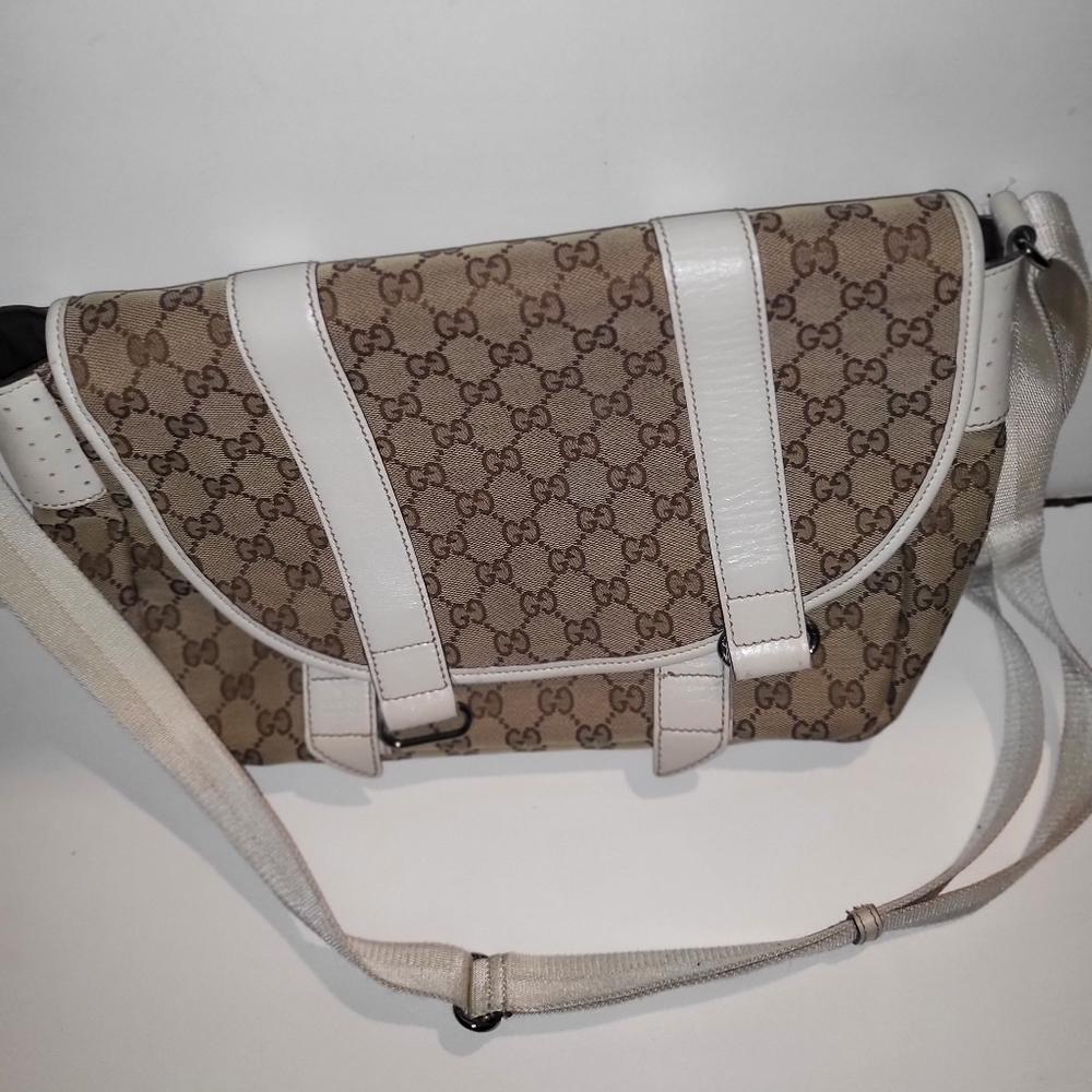 Gucci MSNGR Bag -tan , brown, & cream